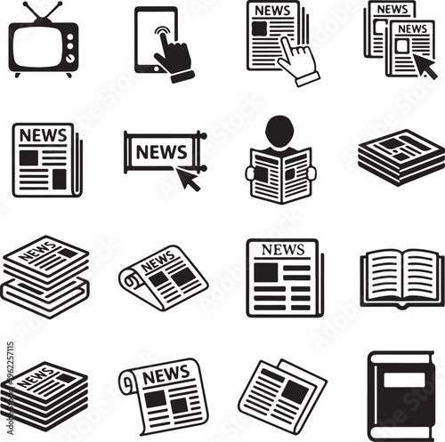 Mushroom and toadstool collection - vector silhouette