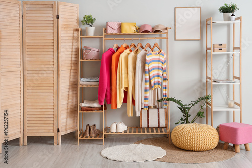 Interior of dressing room w...