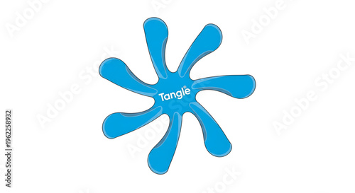 A blue Tangle toy on a white background, perfect for stress relief and creative play