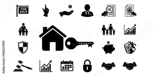 Key and House Silhouette