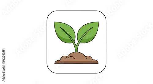 Cartoon Sprout Illustration: A Simple and Fresh Depiction of Growth and New Beginnings