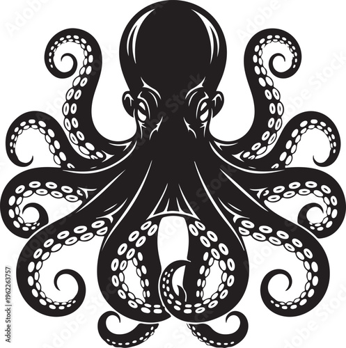Octopus logo. Isolated octopus on white background 2