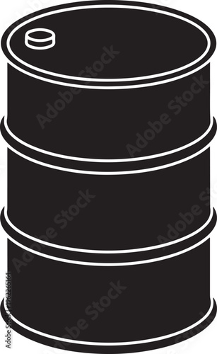 Oil drum container, barrel flat icon for apps and websites