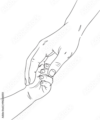 one line drawing illustration of a baby. Cute sleeping baby drawn from the hand a picture of the silhouette. Modern minimalism art. Little kid in the minimalist style. Vector illustration