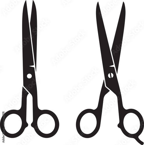Open and closed scissors