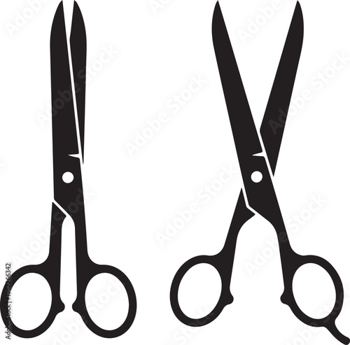 Open and closed scissors