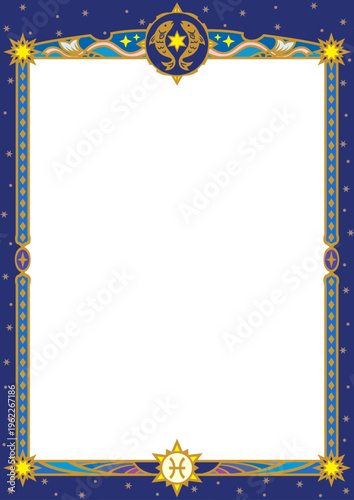 魚座イラスト枠（カラー１）