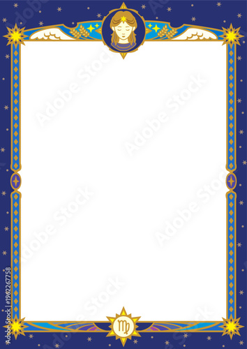 乙女座イラスト枠（カラー１）