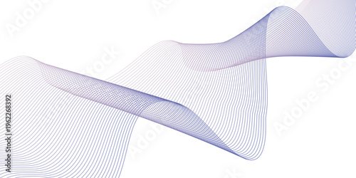 抽象ウェーブ背景 メッシュラインが流れるグラデーション曲線デザイン ビジネス・テクノロジー向けベクター素材 / Abstract wave background mesh line flowing gradient curve for business technology vector
