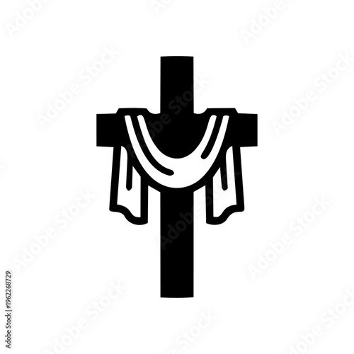 Christian Cross Cloth Icon Easter Resurrection Symbol