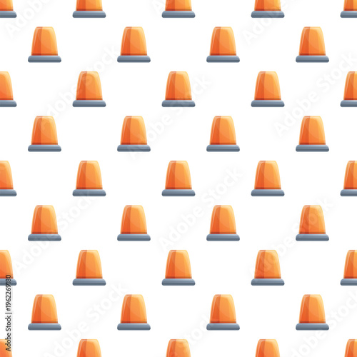 Orange warning flashers creating a seamless pattern for safety and alerts