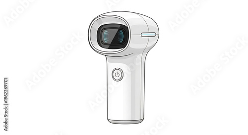 A sleek and modern infrared thermometer icon for medical or industrial use