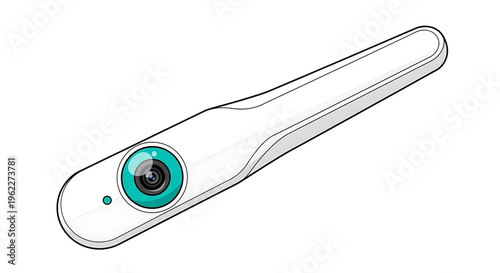 A sleek, modern smart thermometer with a large digital display and teal accents, designed for accurate temperature readings.