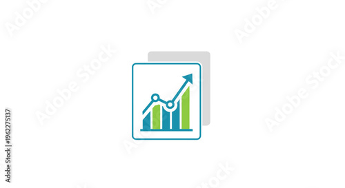 Graphic illustration of a rising chart, symbolizing financial growth and positive business trends