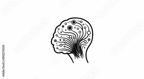 Abstract profile with internal circuitry and node connections