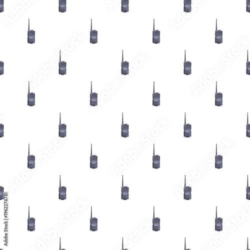 Walkie talkie devices in a seamless repeating pattern for communication concepts