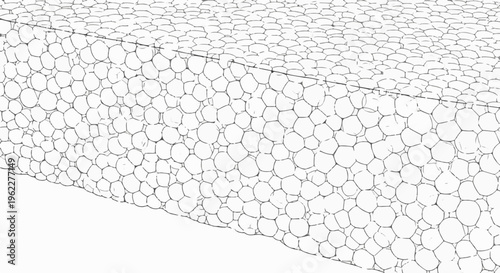 Abstract close-up of interconnected polygonal shapes forming a 3D structure