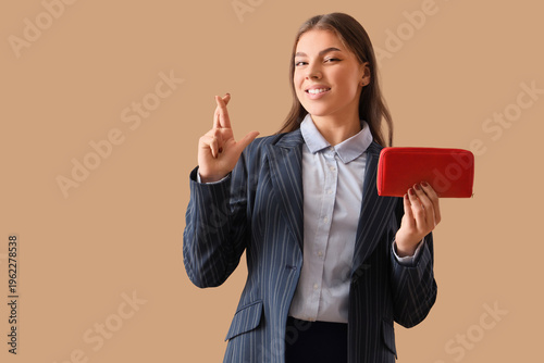 Young businesswoman with pu...
