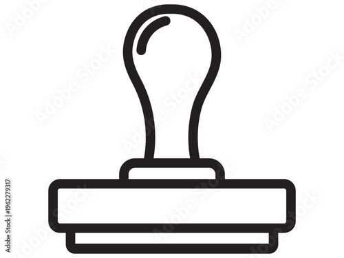 Business office rubber stamp outline vector illustration