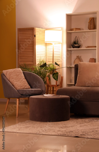 Interior of modern living r...