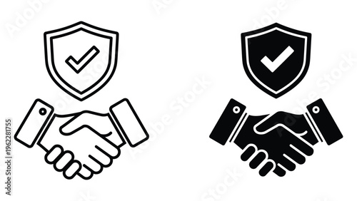 Black and white of checkmark and signature on paper