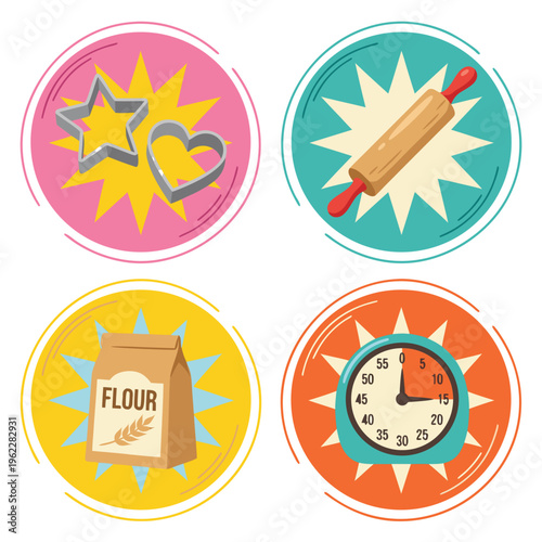 Baking Ingredients and Tools Collection.