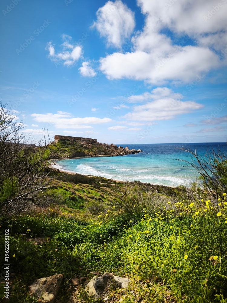 Obraz premium Għajn Tuffieħa - Malta - Landscape of The Clay Cliffs