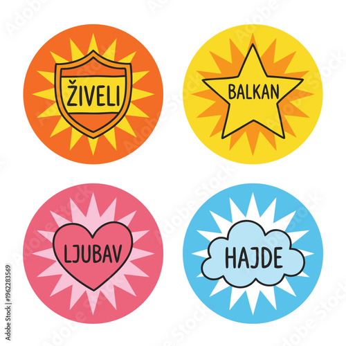 Balkan Culture Symbols.