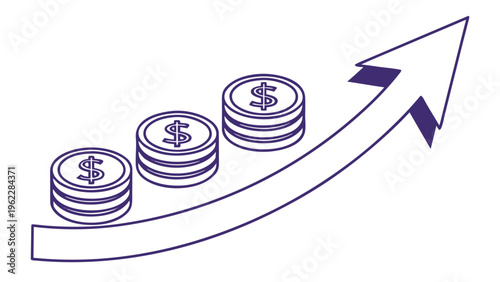Wealth Growth Vector – Dynamic Coins Infographic