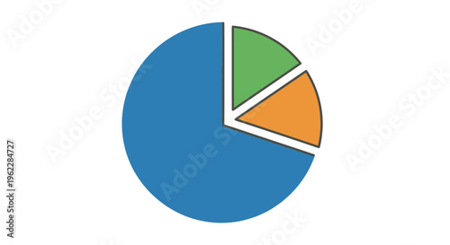 A visual representation of proportions using a colorful segmented pie chart diagram