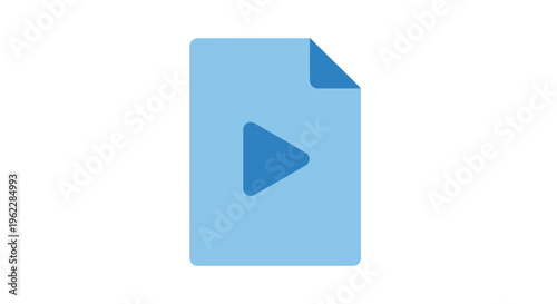 Free Download Illustration of a Video File Icon Ready for Playback in a Clean Isolated Setting - GFXLoad