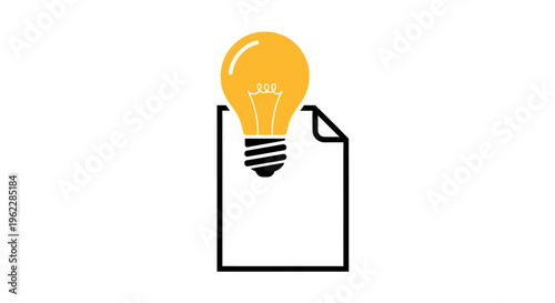 Conceptual image of idea generation, innovation, and creative inspiration with a lightbulb