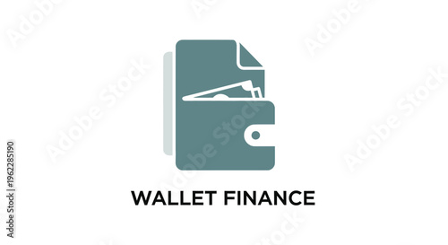 Minimalistic illustration of a wallet and a document, representing financial management