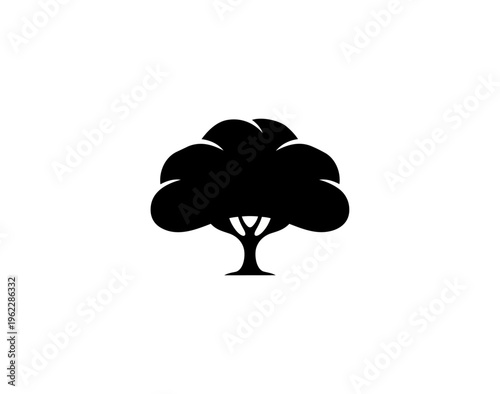 Abstract white shape on black background