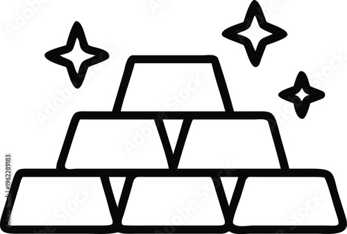 stack of gold coins with shiny reflection vector illustration