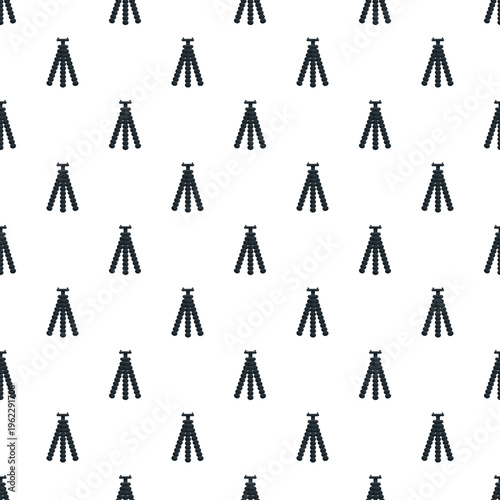 Tripod icons creating a seamless repeating pattern on a white background