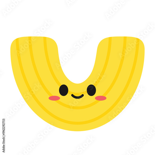 Pasta noodles character design. Pasta noodles on white background. 