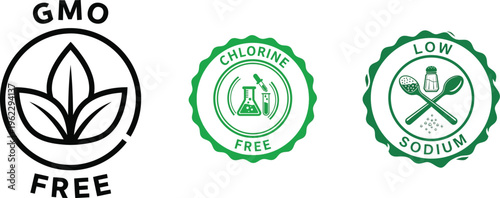 Gmo free food logos and seals