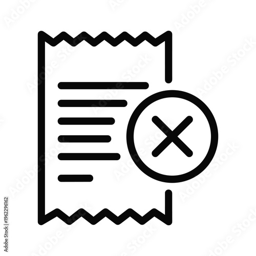 Deleted or unavailable document with crossed-out content icon