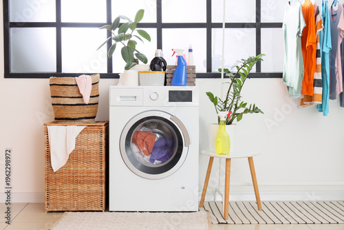 Interior of laundry room wi...