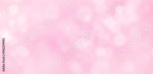 Pink bokeh background, abstract glitter particles with defocus effect. Soft blur background with circles glowing defocused glare and gentle illumination. Vector illustration
