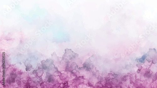 Soft Purple and Pink Watercolor Abstract Vector Background with Artistic Texture