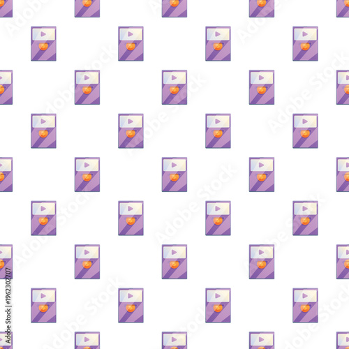 Purple gambling machine slot symbols forming a seamless casino game pattern
