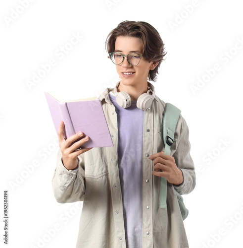 Male student with backpack ...