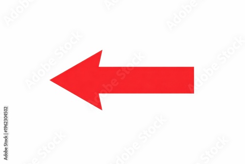 Free Download Large red arrow pointing to the left on white background - GFXLoad