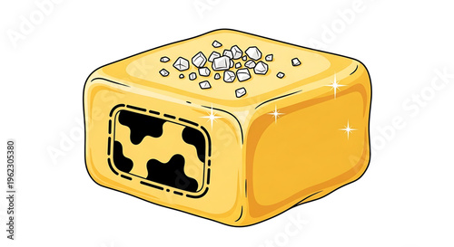 A cartoon illustration of a golden treasure chest filled with sparkling diamonds and jewels.