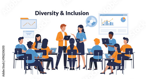 Diversity and Inclusion Team Meeting: Collaborative Professional Development Illustration