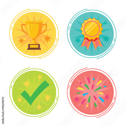 Collection of Award and Achievement Icons.