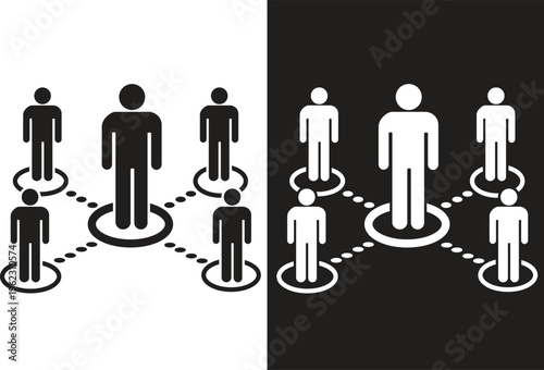 Contrasting social network connections