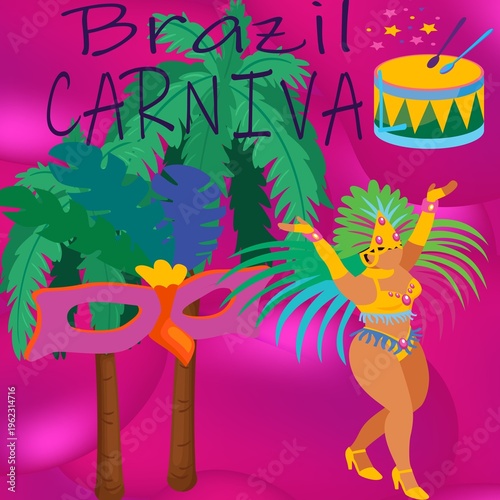 Rio, Brazil: special group, during the carnival in the city of Rio de Janeiro on Sapucaí de Sapucai street